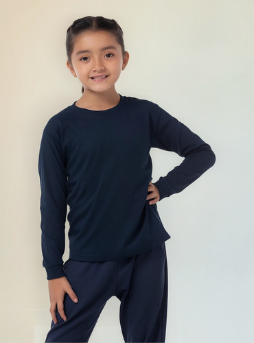 Playera Niño Cuello Redondo Manga Larga 
