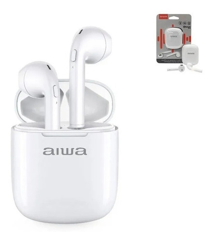 Imagen 2 de 2 de Audifonos Aiwa Awtwsd1 Blanco Blister Tws