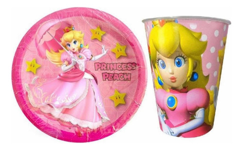 Peach Party Kit Princesa Peach Mario Bros Fiesta Peaches