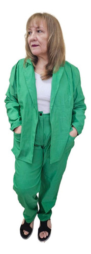 Conjunto Sastrero De Bengalina,blazer + Semi Chupin T 8 A 10