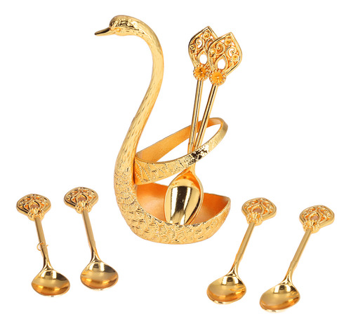 Agitadores De Café Holder Spoon Elegant Swan Zinc Alloy