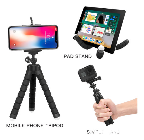 Mini Tripe Flexivel Universal Celular E Camera Cor Sorti