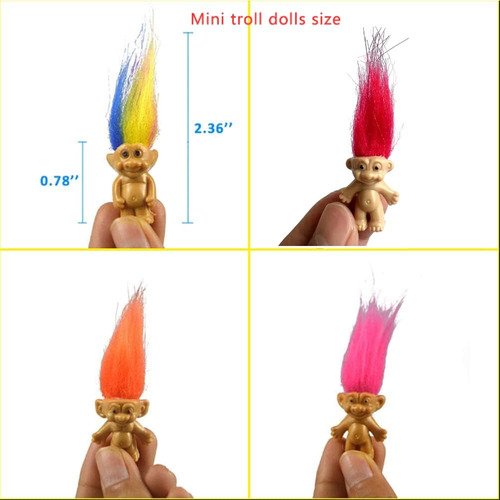 50 Mini Muñecos Troll De La Suerte, Mini Figuras De Acción D