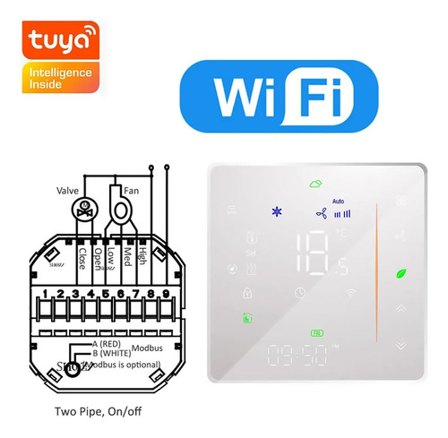 Termostato Inteligente Wi-fi Bac 006 Para A/a Central 220vac