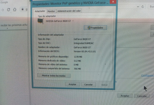 Placa De Video Nvidia Xfx 8600gt 512mb Ddr2,vga,dvi,tv (Usado)
