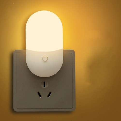Luz De Noche Blanca Led Ajustable Para Mesita De Noche Para