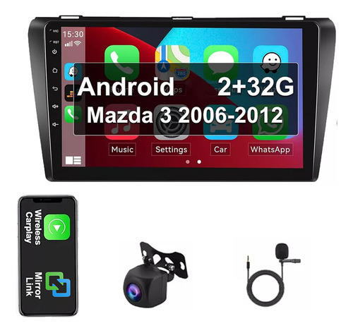 9 Gps Autostereo 2+32g Carplay Wifi Para Mazda 3 2006-2012