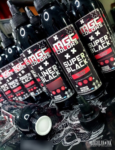 Imagen 7 de 7 de Tinta Tattoo Magic Colors Power Black X 6oz Tatuajes Tatuar