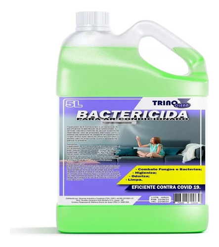 Produto Limpeza Ar Condicionado Peças Bactericida Menta 5l