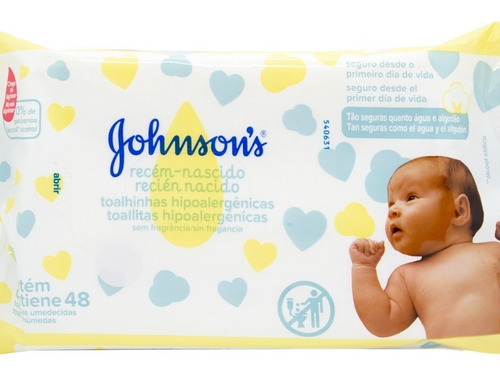 Johnson's Baby X3 Toallitas Húmedas Bebes Recién Nacidos 48u