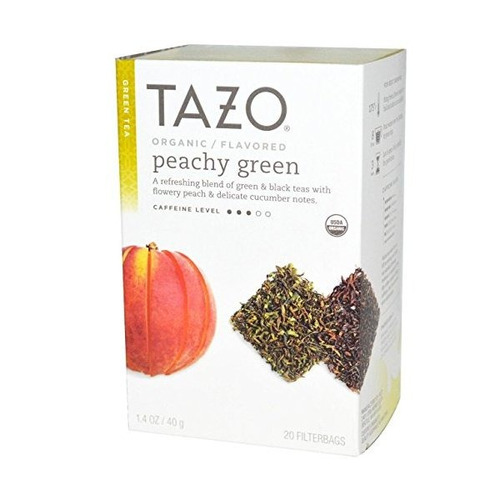 Tazo Orgánica Peachy Té Verde, 20 Ct (paquete De 6)