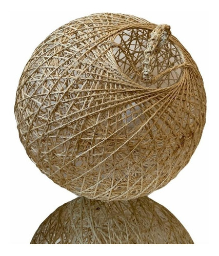 Lustre Pendente 30 Cm Fibra Natural Artesenal De Sisal