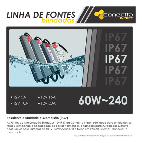 Fonte Chaveada 110/220v Estabilizada 24v 6,25a 150w Bivolt