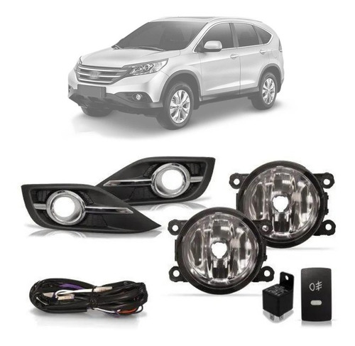 Kit Farol Milha Auxiliar Honda Crv 2012 2013 2014 Completo