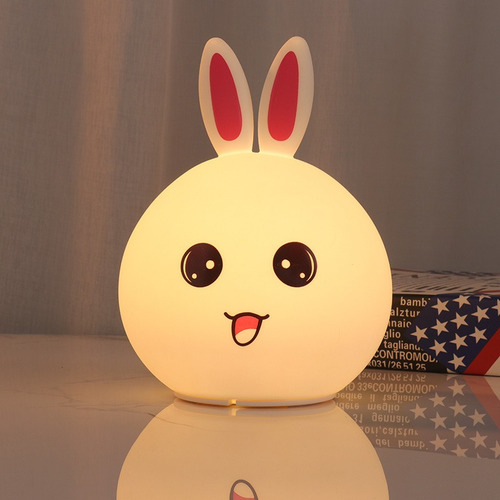 Lámpara De Conejo Rosa, Espanta Cuco Silicona -led Usb 8 Luz