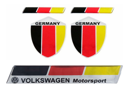 Par Emblema Lateral Bandeira Alemanha Corrida Audi Bmw Vw Up