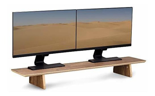 Imagen 5 de 6 de Elevador Soporte Para Monitor Doble Estante Escritorio 2