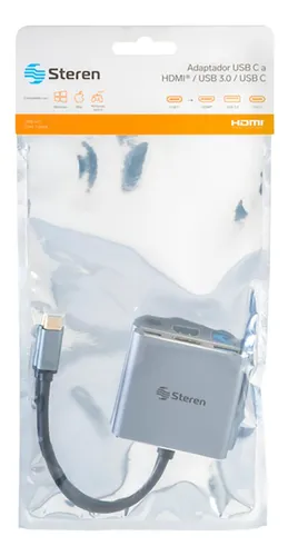 Steren Adaptador USB C a HDMI/VGA/USB 3.0/ USB C USB-5265 Steren USB-5265