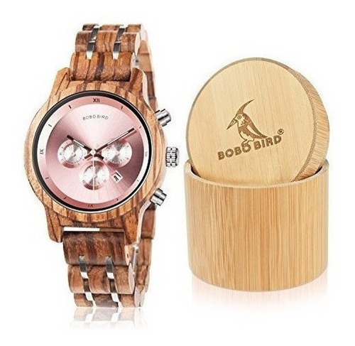 Bobo Pajaro Mujer Relojes De Madera De Lujo Madera Correa De