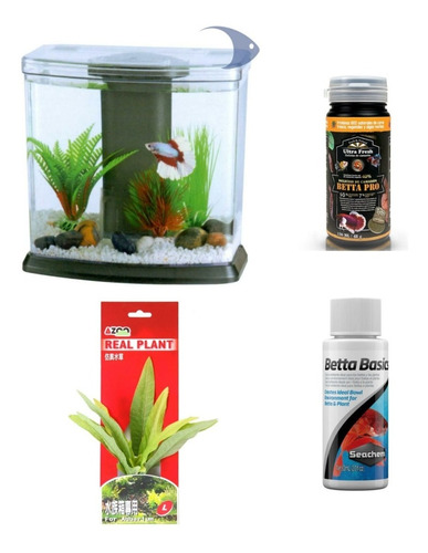 Acuario Mini Pecera Betta 6 Litros Boyu C/ Filtro, Lampara