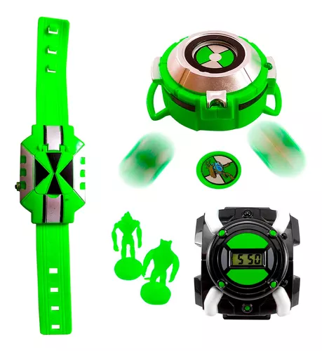 Relógio ben 10 pisca luzes toca musica com Projetor de imagens