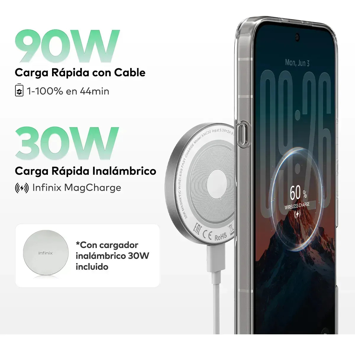 Celular Infinix Note 60 Pro 5g Ai Phone 256gb Rom 12+12gb Ram Titanio Niebla Snapdragon 7s Gen 4 Dual Sim 6000mah 90w Carga Superrápida 30w Inalámbrico 6.78'' Amoled 1.5k 144hz Active Matrix