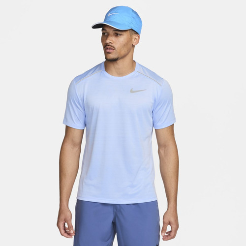 Playera Running Para Hombre Nike Dri-fit Miler Azul