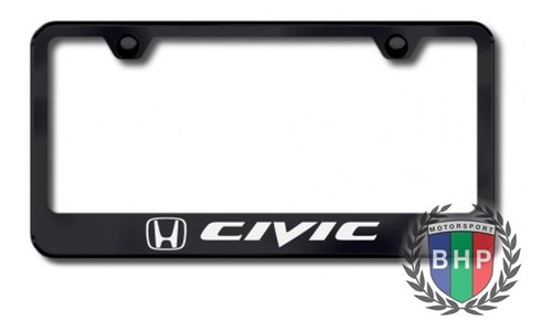 Porta Placa Para Honda Civic De Metal Negro