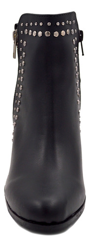 Botas Botinetas Taco Mujer Zapatos Cuero Moda Tachas 417pm