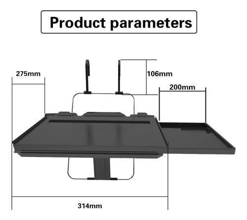Bandeja De Asiento Para Volante De Automóvil Para Escribir P