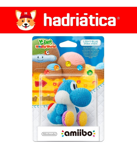 Amiibo Yoshi Woolly World Blue Yarn - Original Sellado Nuevo