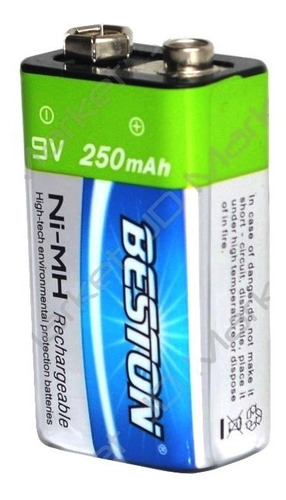 Pila, Batería Cuadrada Recargable  9v, Beston Bst-9v 250mah