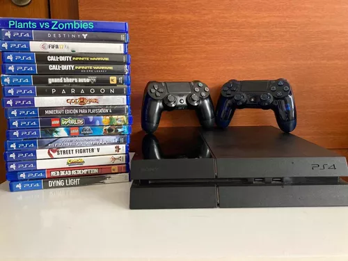 Ps4 Playstation 4 Slim 500GB +2 Controles Novos + 1 Jogo