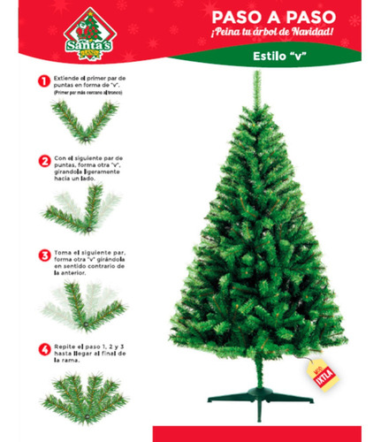 Arbol Pino Navidad Artificial Frondoso Verde Ixtla 2.20m