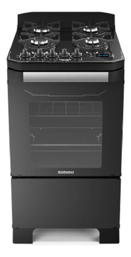 Fogão 4 Bocas Itatiaia Itamaster Digital Preto Mesa em Vidro - Bivolt - 3700000334 Fogão 4 Bocas Itatiaia Itamaster Digital Preto Mesa em Vidro - Bivolt - 3700000334