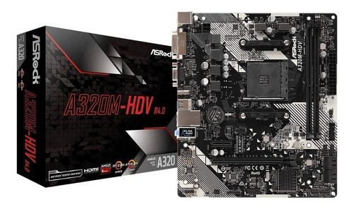 Tarjeta Madre Asrock A320m-hdv R4.0 Am4 2ddr4 3200oc /v /v