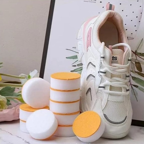 Esponjas Mágicas Quitamanchas Para Zapatillas X 10 Unidades Color Blanco