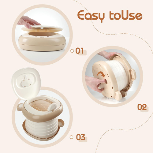 Asiento Portátil Y Orinal Plegable Para Niños Pequeños