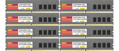 Nvtek 256gb (8x32gb) Ddr4 3200mhz Pc4-25600 Udimm 2rx8 1.2v