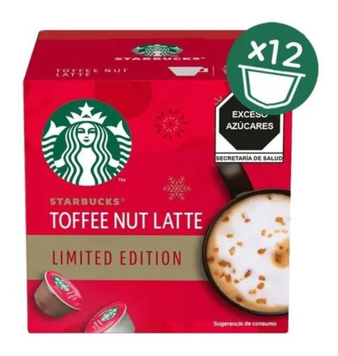 Dolce Gusto Toffee Nut Latte Starbucks 12 Cápsulas 6 Tazas