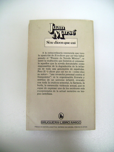 Si Te Dicen Que Cai Juan Marse Bruguera Libro Amigo Ok Boedo (Usado)