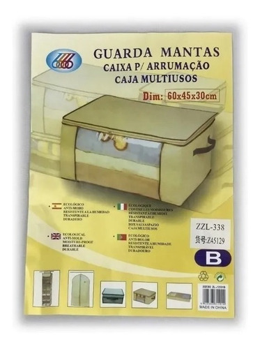Imagen 4 de 8 de Bolso Multiuso Caja Organizadora Ropa Sabanas 45x30x20cm