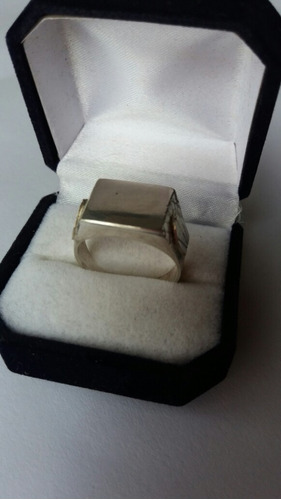 Anillo Hombre Mesa Plata 925 Sellado Trabajado