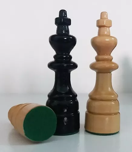 Peças de jogo de xadrez de madeira maciça rei 8 cm - Botticelli
