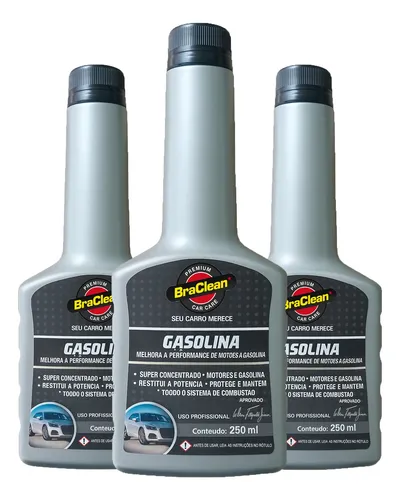 Kit 3 Melhor Aditivo Para Combustível Gasolina 250ml Premium ...