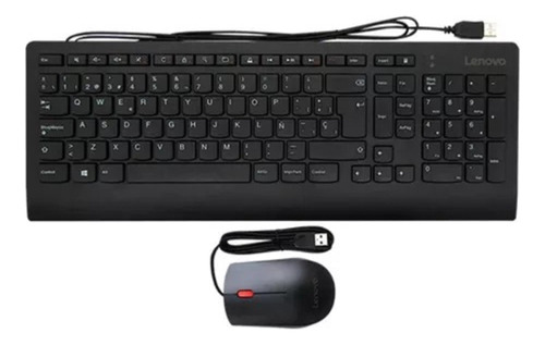 Combo Teclado Y Mouse Corporativo Lenovo 300 En Español Usb