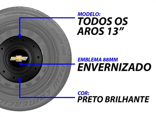 Imagem 3 de 6 de Jogo 4 Calota Amarok Centro Roda Gm Celta Corsa Aro 13 4x100