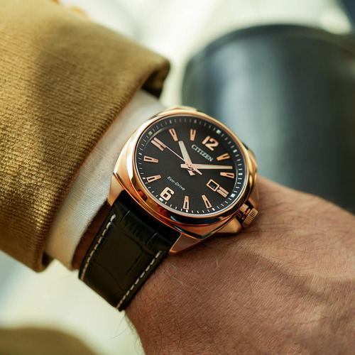 Relogio Citizen Aw1723-02e Ouro Rosê Masculino Ecodrive 45mm