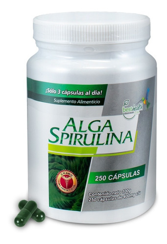 Alga Espirulina De 250 Caps De Best Health