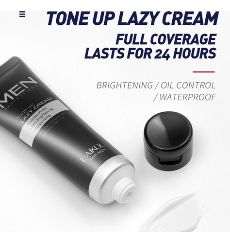 Crema De Maquillaje Lazy Para Hombre, 50 G, Reduce El Brillo
